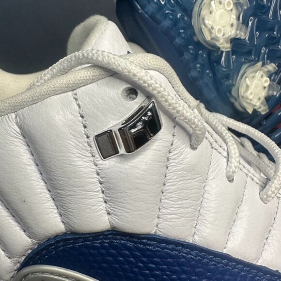 Nike Air Jordan XII Low Golf Shoes NWT *IN BOX* Size 9 (DH4120 101) White/Blue - Picture 11 of 15